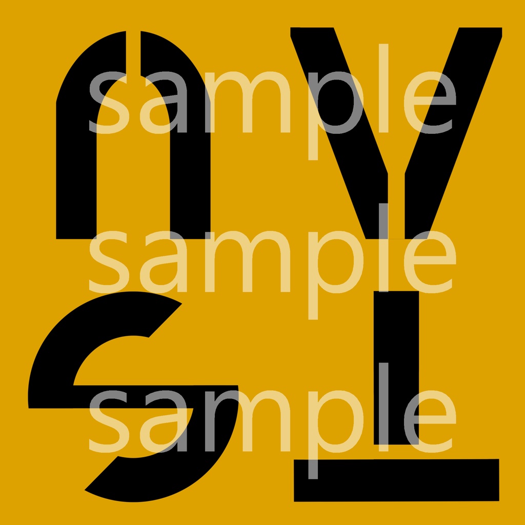 Collapsed Alphabet Decal