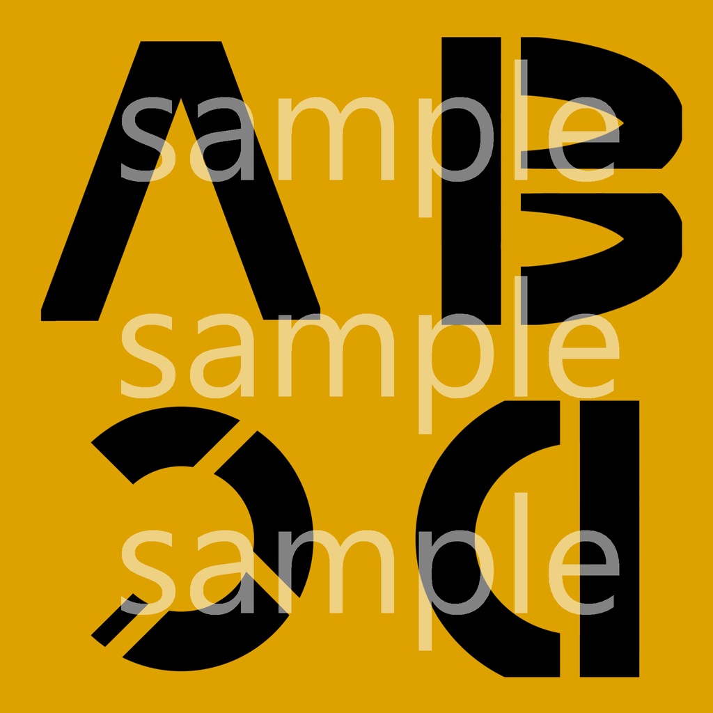 Collapsed Alphabet Decal