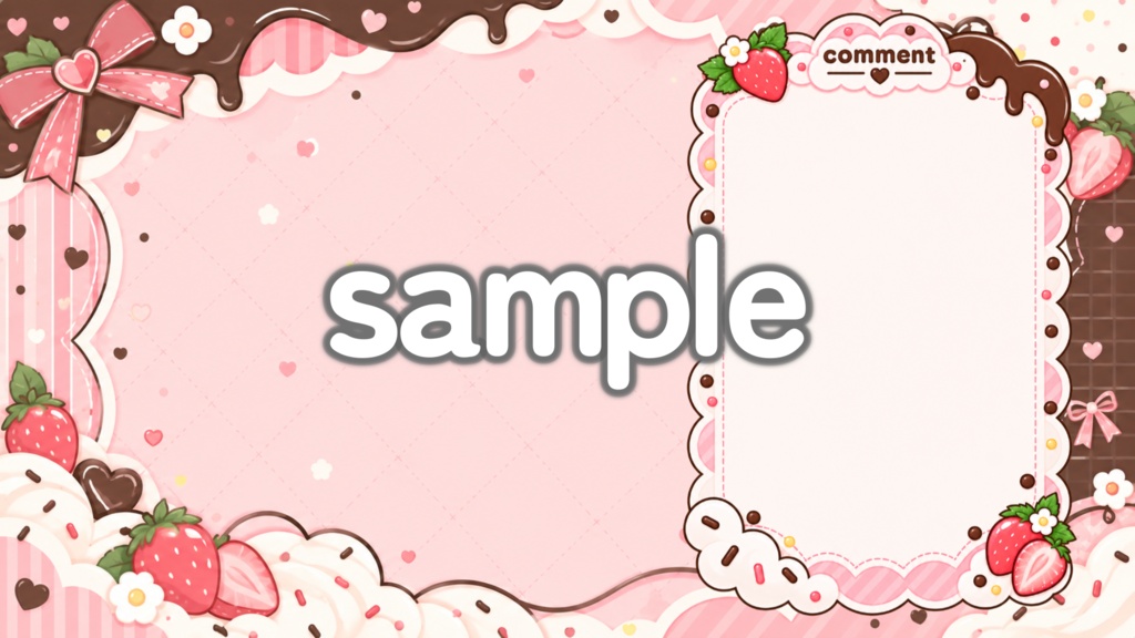 【VTuber・配信素材】スイーツ＆ソーダ 配信背景＋コメント欄セット｜全5種