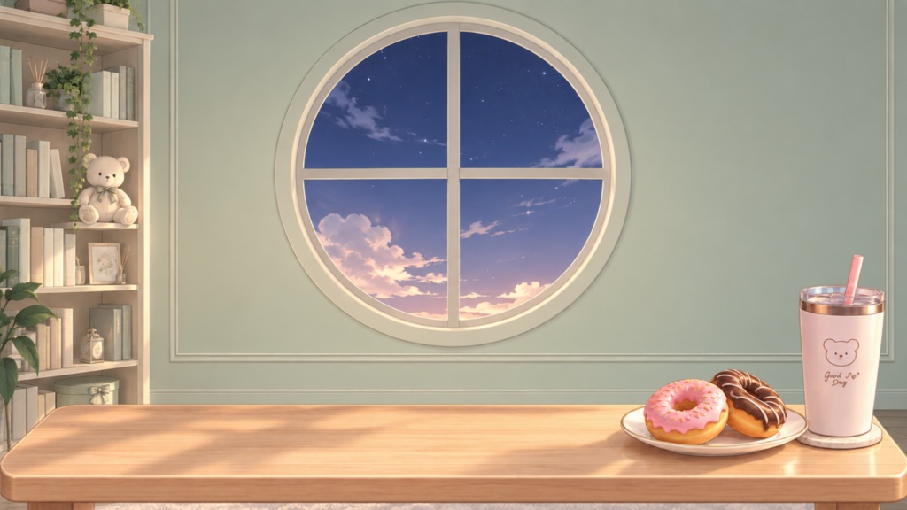 【無料】パステルルーム配信背景 5色セット｜VTuber・配信者向け