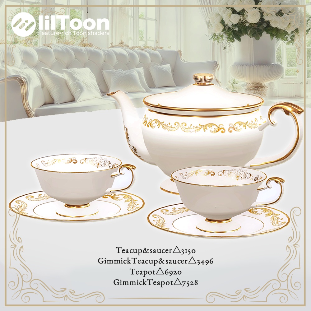 ティーセット01【VRC Tea Time差し替え対応モデル付き】