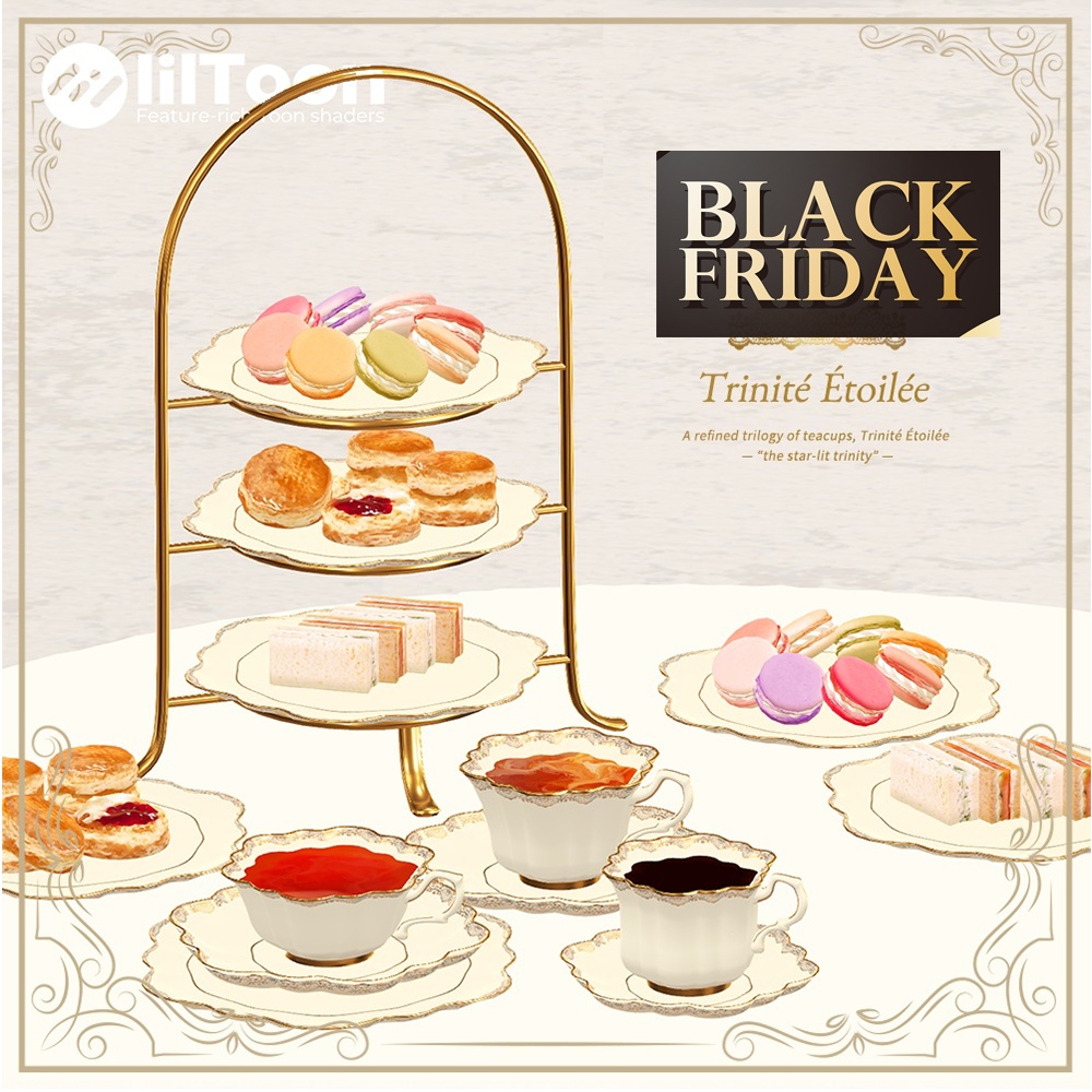 ティーセット02【VRC Tea Time差し替え対応モデル付き】