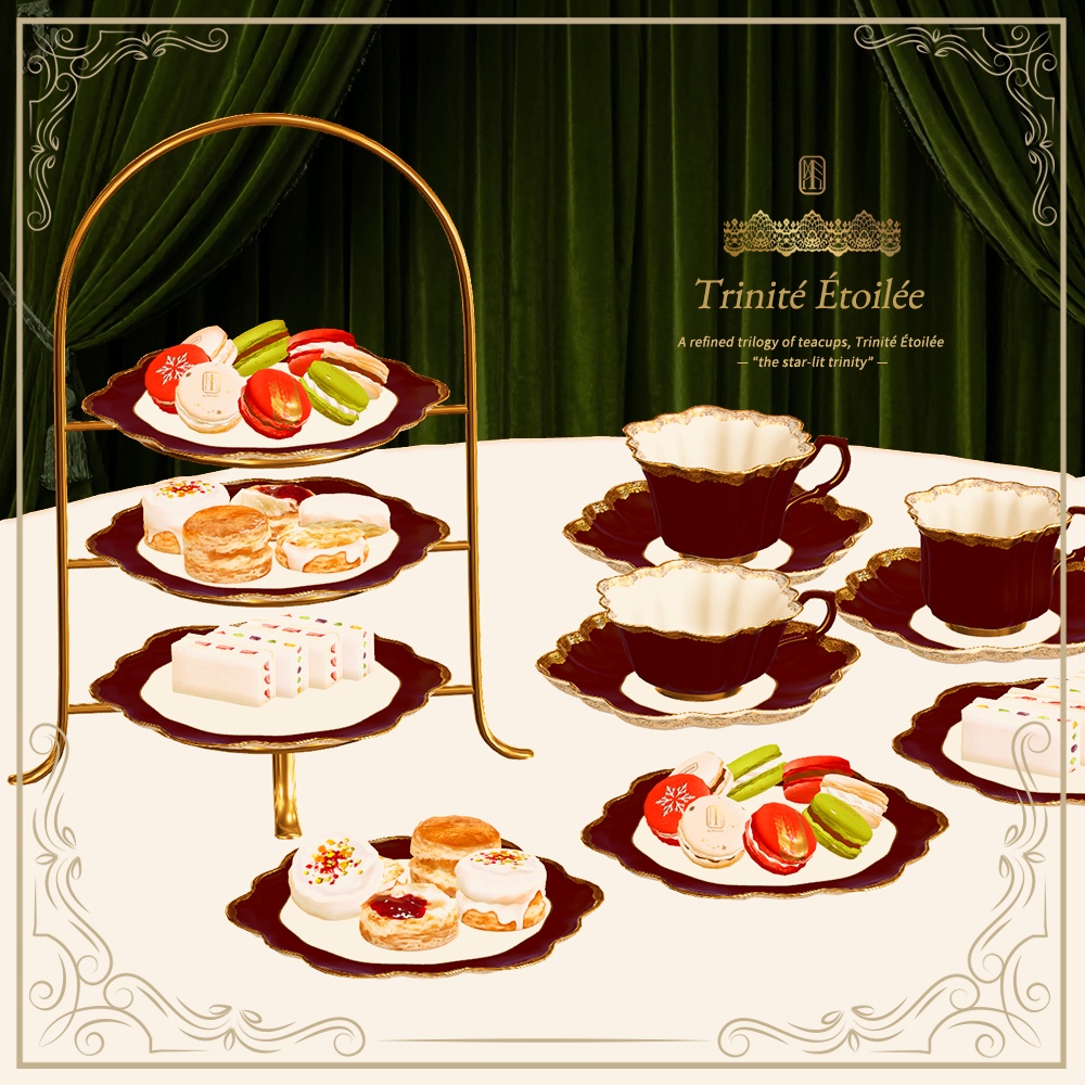 ティーセット02【VRC Tea Time差し替え対応モデル付き】