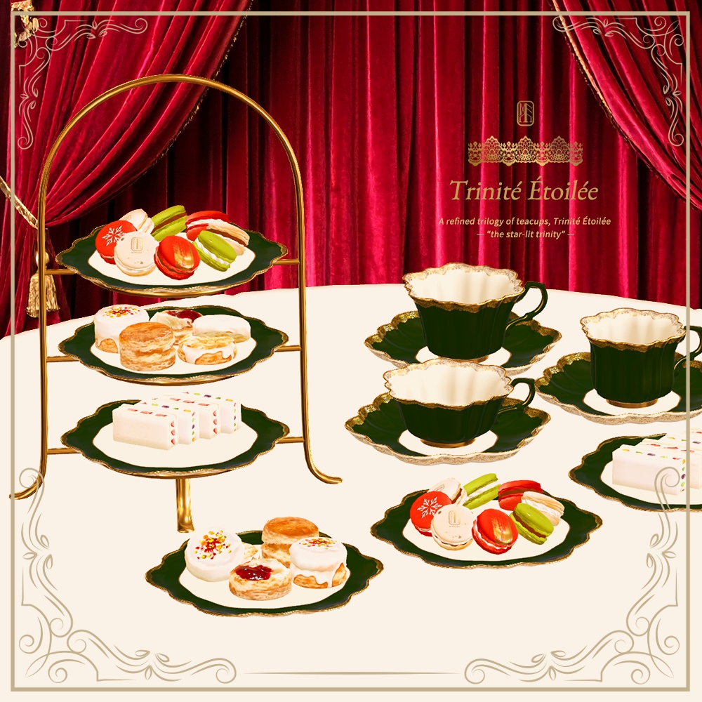 ティーセット02【VRC Tea Time差し替え対応モデル付き】