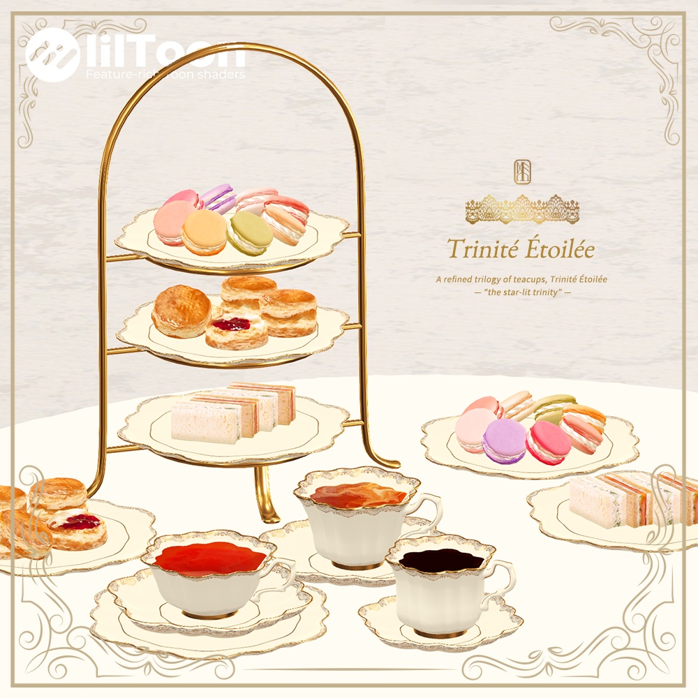 ティーセット02【VRC Tea Time差し替え対応モデル付き】