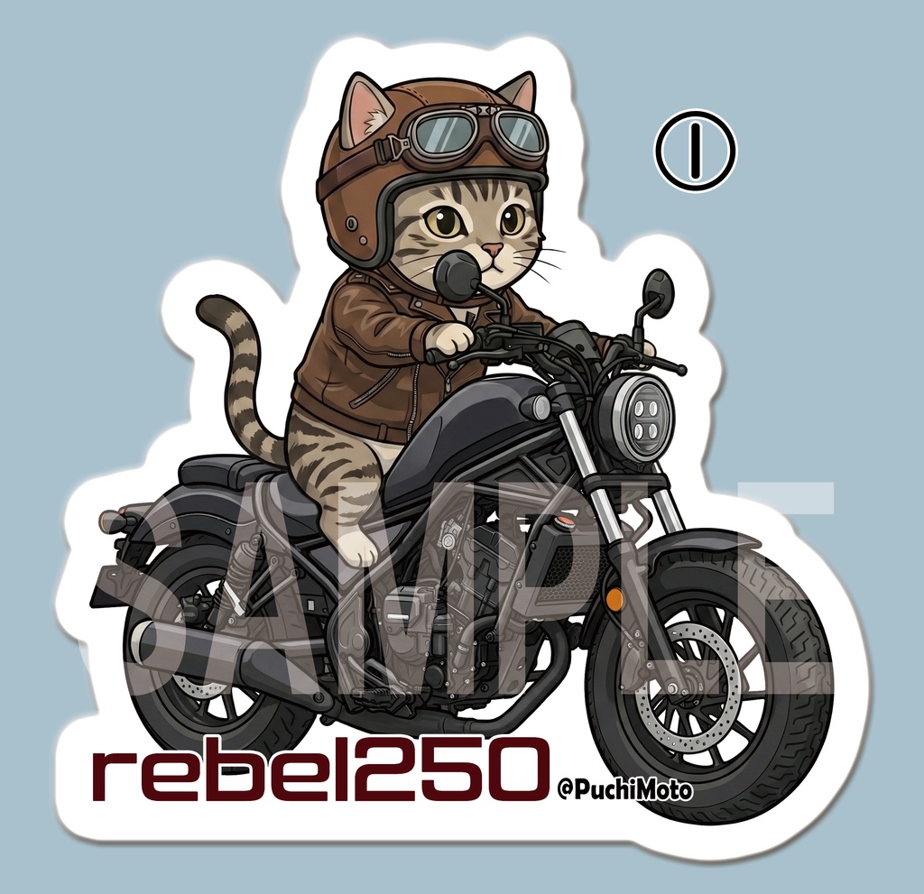 HONDA レブル & 猫 ステッカー