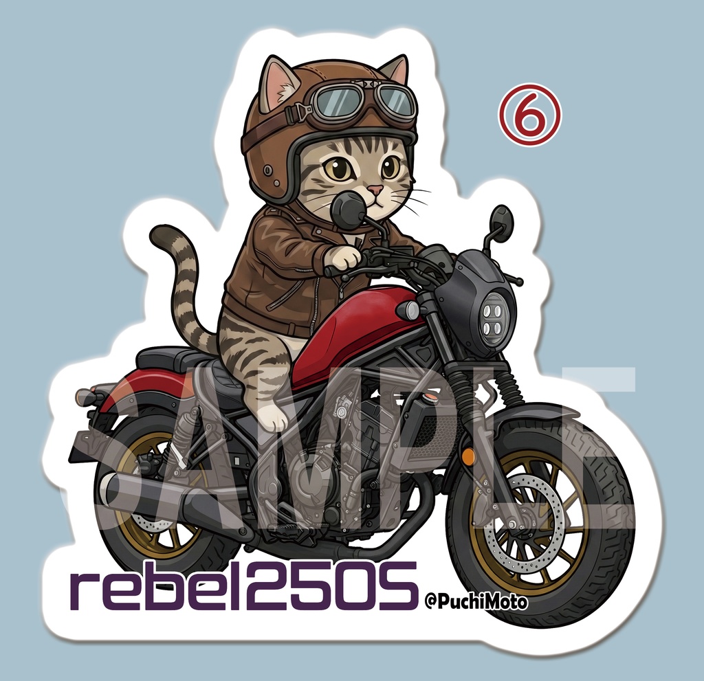 HONDA レブル & 猫 ステッカー