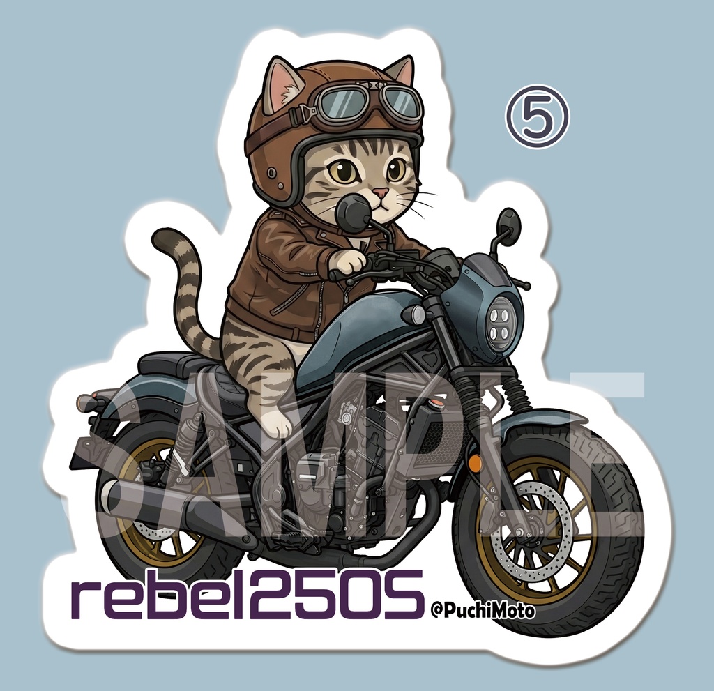 HONDA レブル & 猫 ステッカー