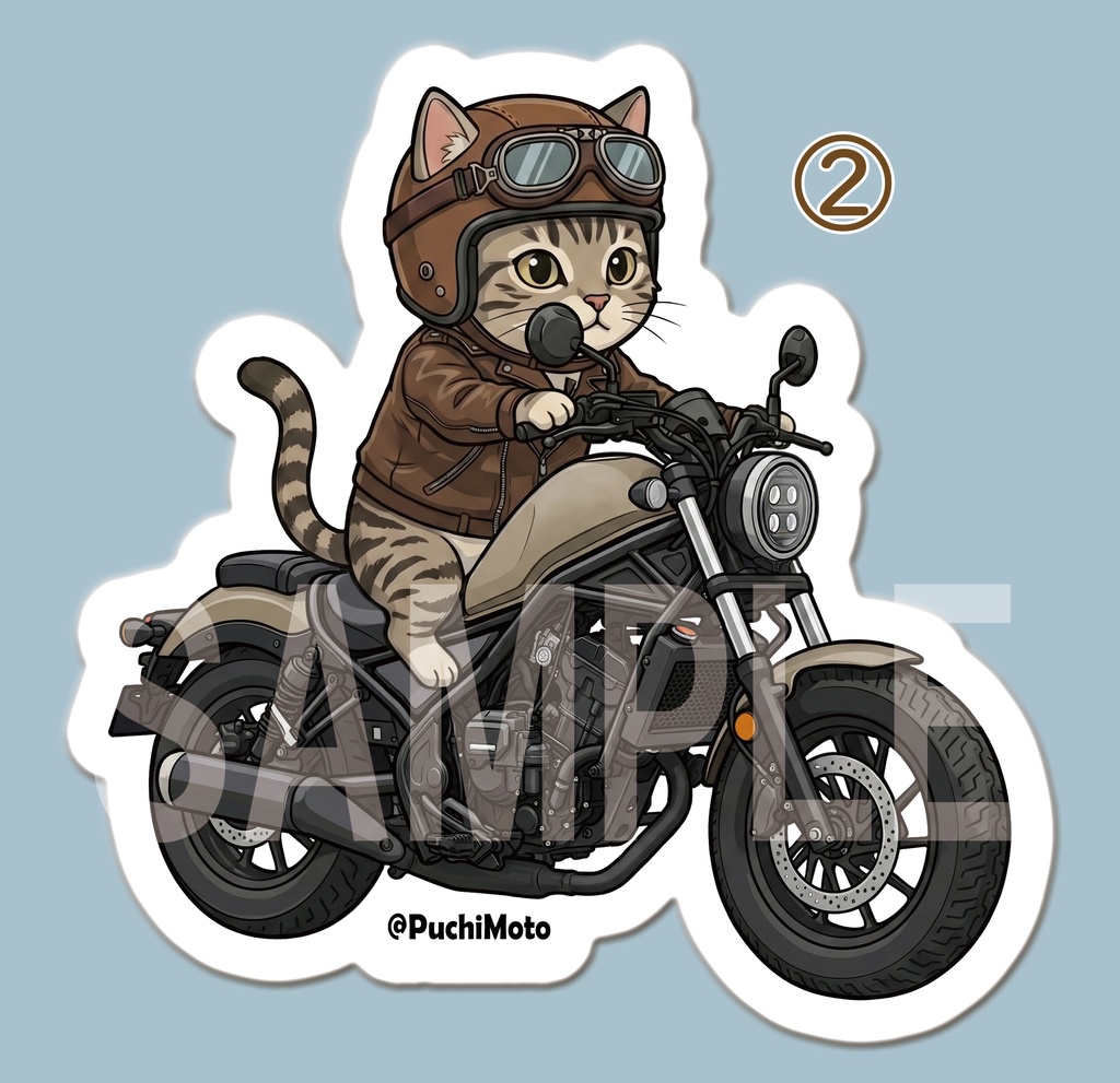 HONDA レブル & 猫 ステッカー