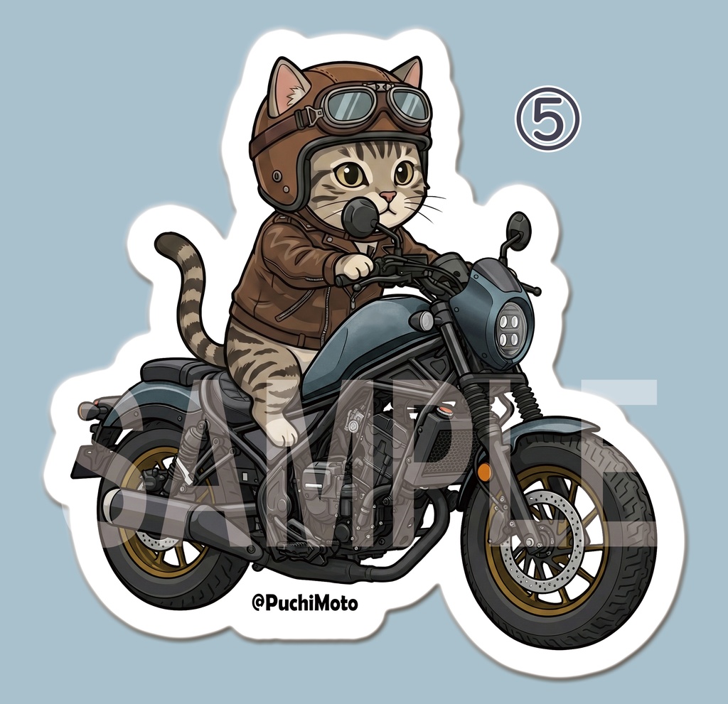 HONDA レブル & 猫 ステッカー