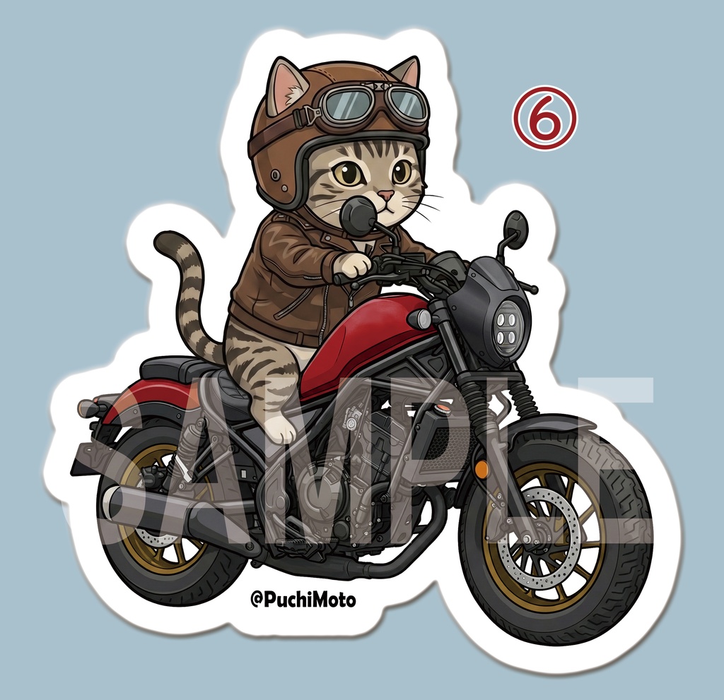 HONDA レブル & 猫 ステッカー