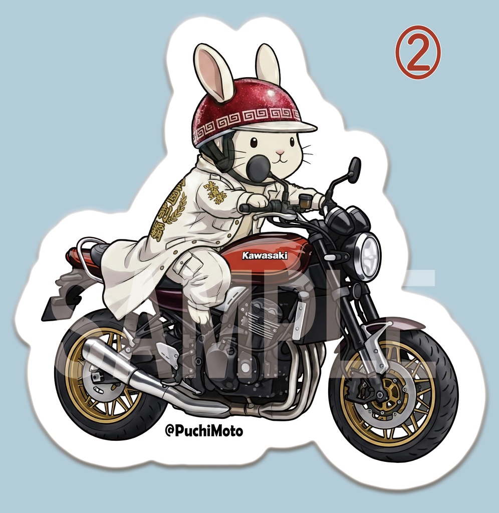 Kawasaki Z900RS & 特攻うさぎ ステッカー