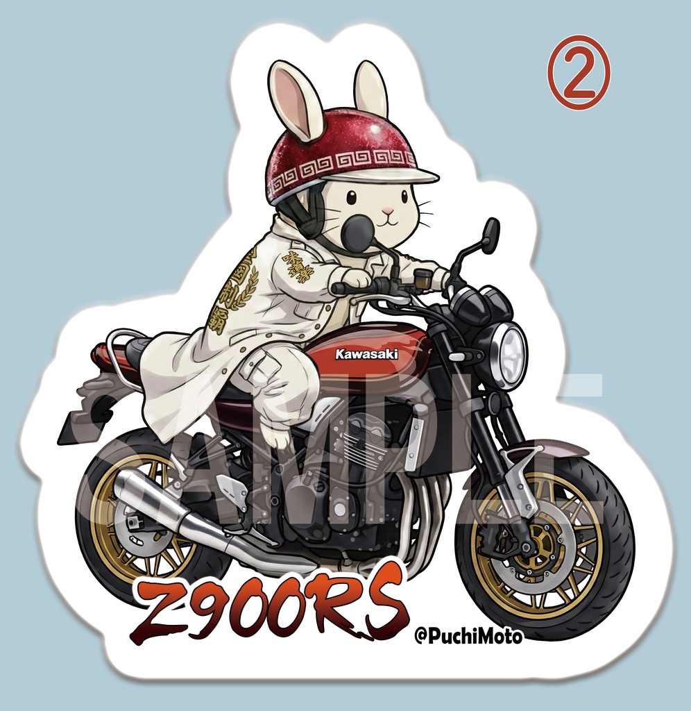 Kawasaki Z900RS & 特攻うさぎ ステッカー