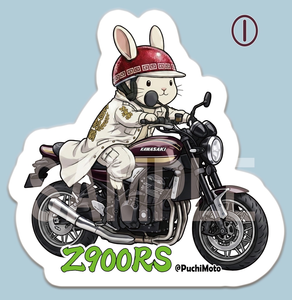 Kawasaki Z900RS & 特攻うさぎ ステッカー