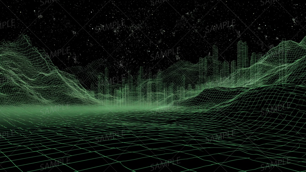 【ミニ動く背景】星網都市と電脈の地平線