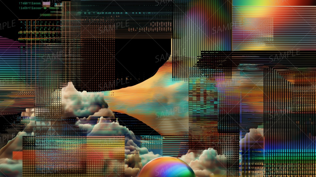 【ミニ動く背景】彩雲と仮想の境界線