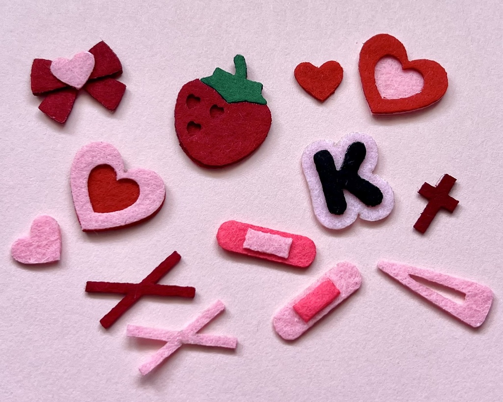 ぬいデコパーツ ❤️Red
