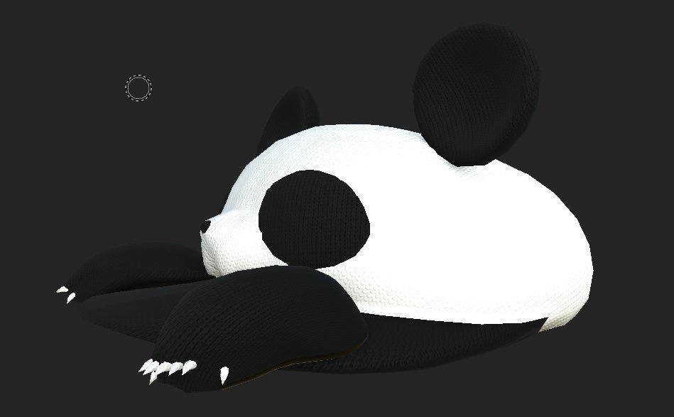 パンダの帽子【オリジナル3Dアクセサリ】