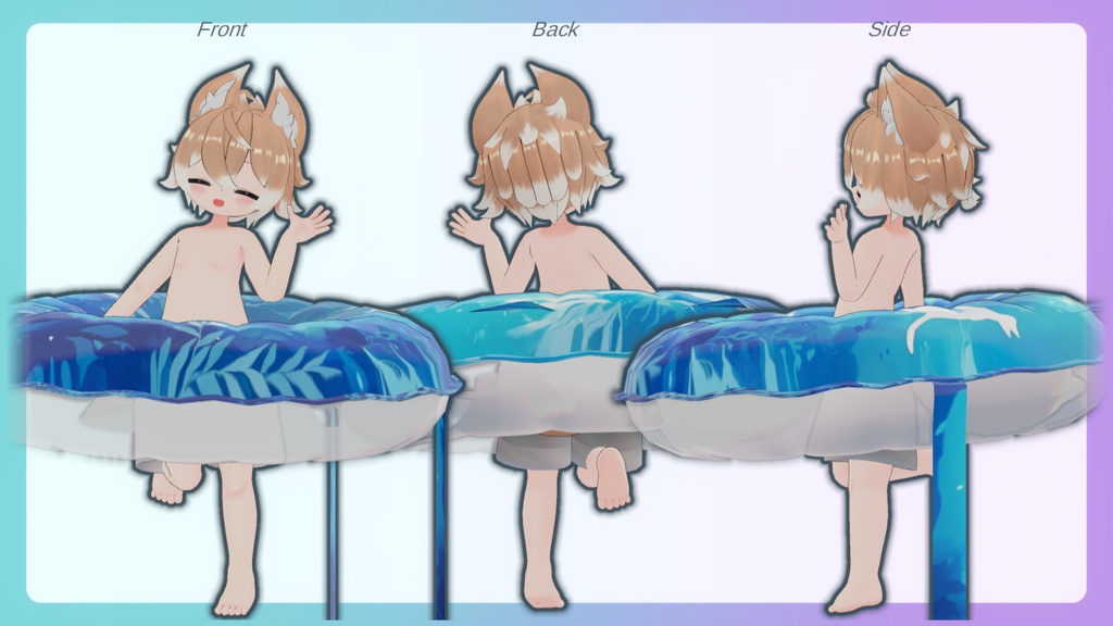 【オリジナル3Dモデル】チャコ(chaco)【人とケモノの姿のおとこのこ】【衣装無料追加第2弾:みゃおぺっと】