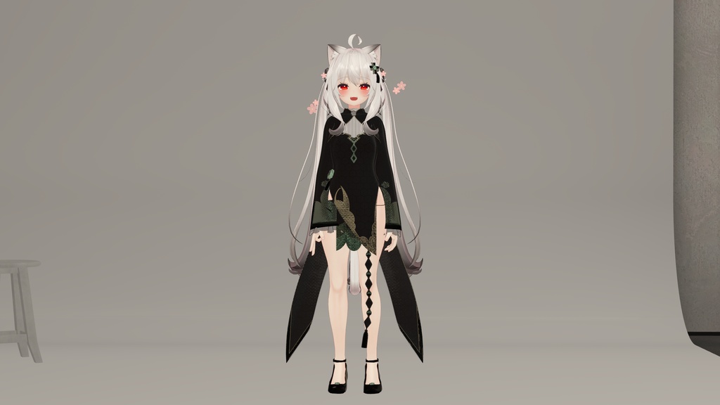 【複数アバター対応】3D衣装モデル《S・Chinese dress(チャイナ服)》