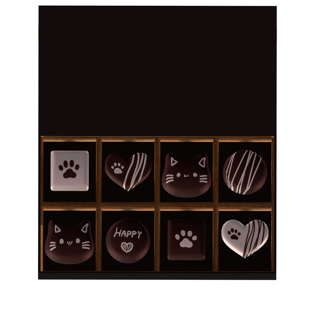 くち渡しできるチョコレート《デスクトップモード追加》【MAで簡単!】手渡しもできる!