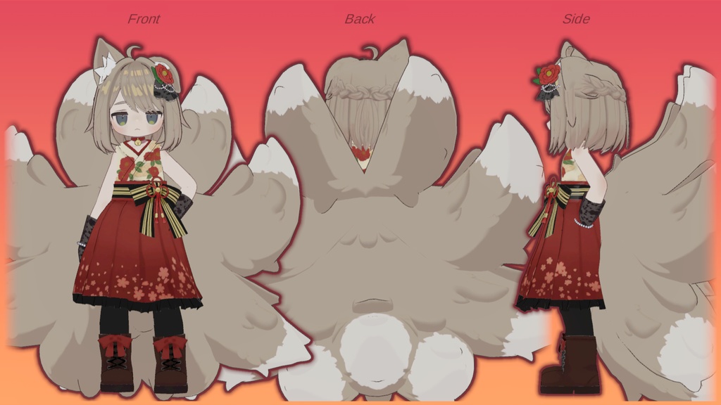 こやふぇる【きつねモチーフヘアセット】【キプフェル対応】【MA対応】