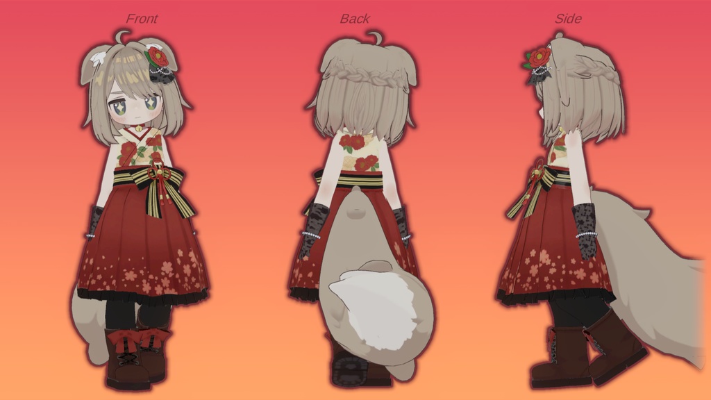 こやふぇる【きつねモチーフヘアセット】【キプフェル対応】【MA対応】