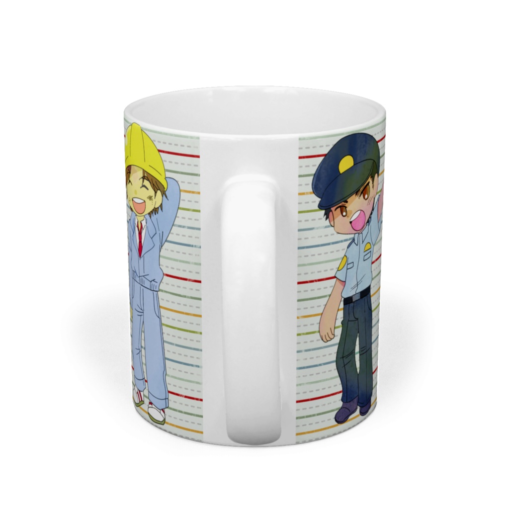 働くイケメンマグカップ。