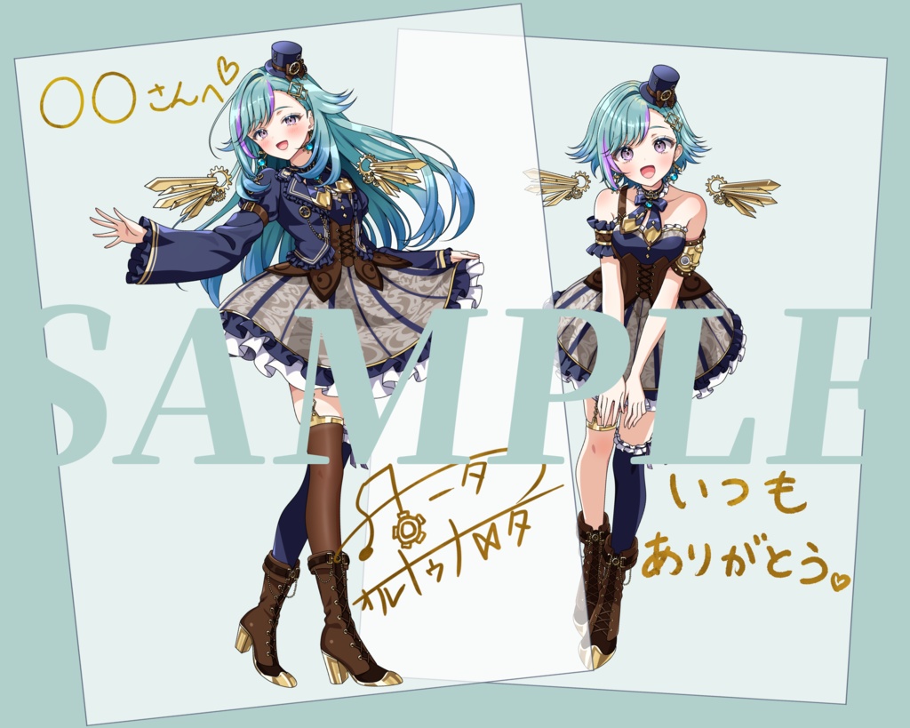 ナータ直筆お名前＆直筆サイン＆メッセージ付き！3周年記念アクリルボードセット