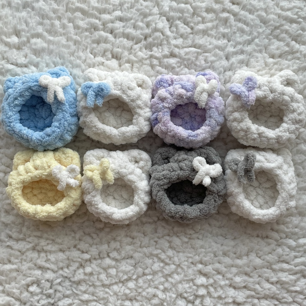 【手編みふわもこ缶バッジカバー】45〜57mm対応(※54mm推奨)ピンク色追加しました໒꒱