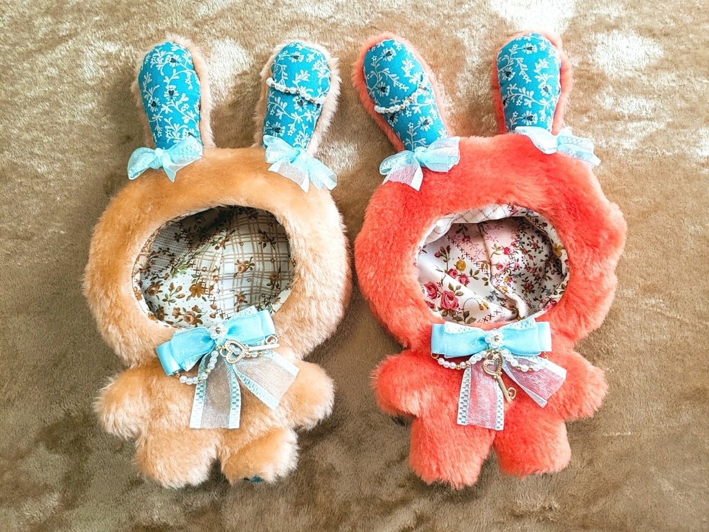 ぬい用着ぐるみ(クリーム&オレンジ)