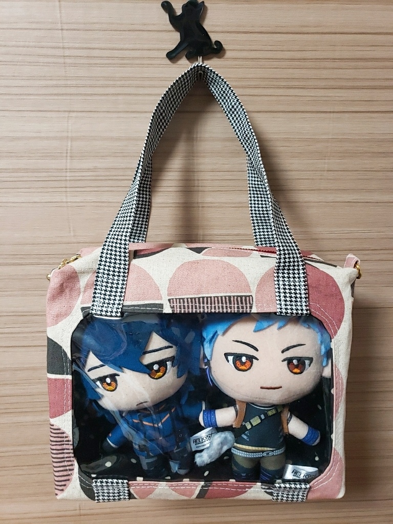 【ぬいといっしょ】ファスナー付きミニトート(ピンクラウンド)