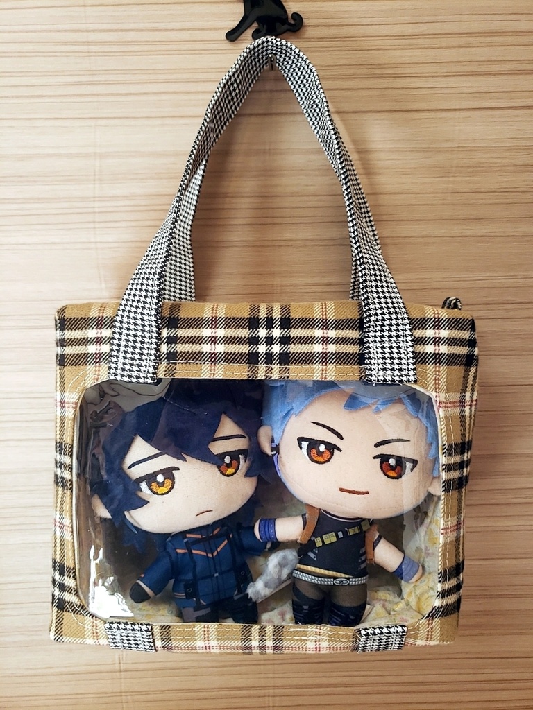 【ぬいといっしょ】ファスナー付きミニトート(タータンチェック)