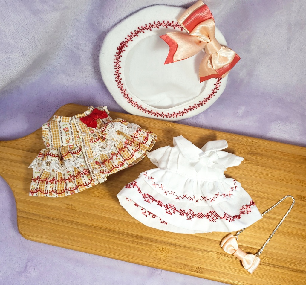 春待ちジャンパースカート&六花ワンピース&ベレー帽