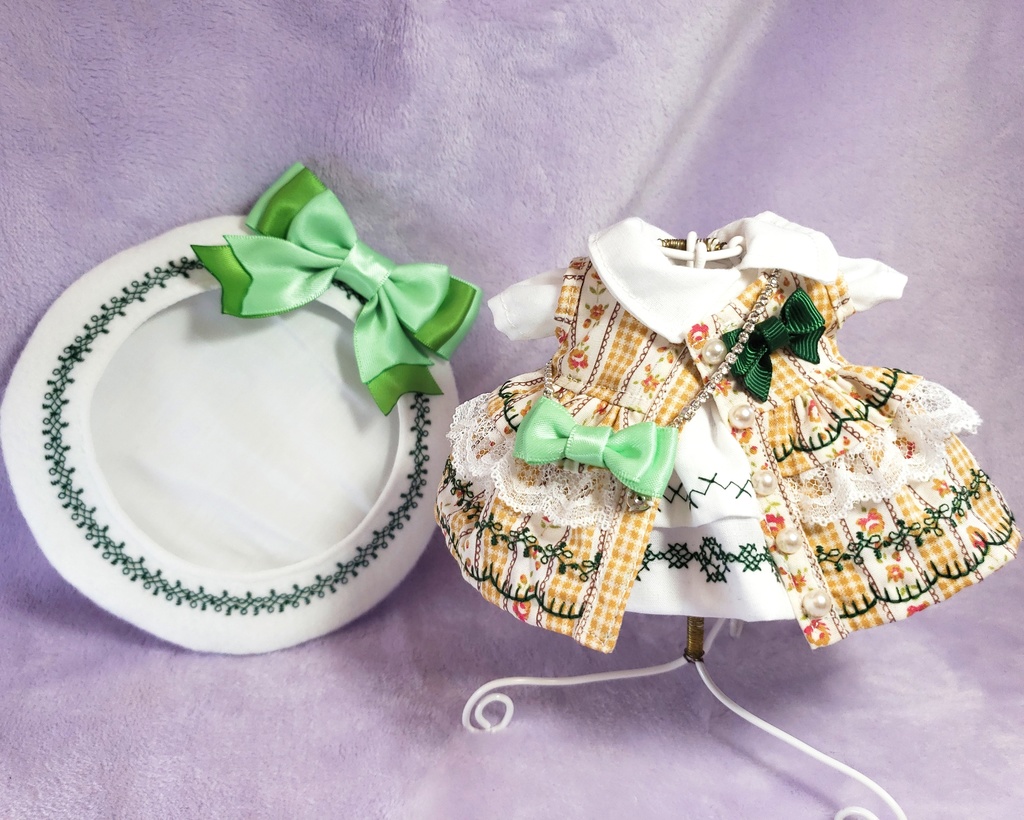 春待ちジャンパースカート&六花ワンピース&ベレー帽