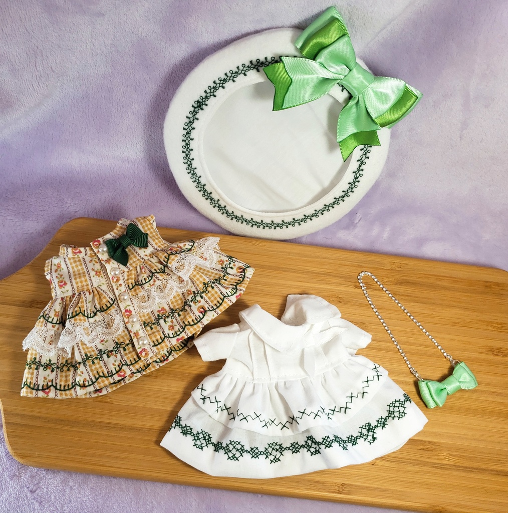 春待ちジャンパースカート&六花ワンピース&ベレー帽