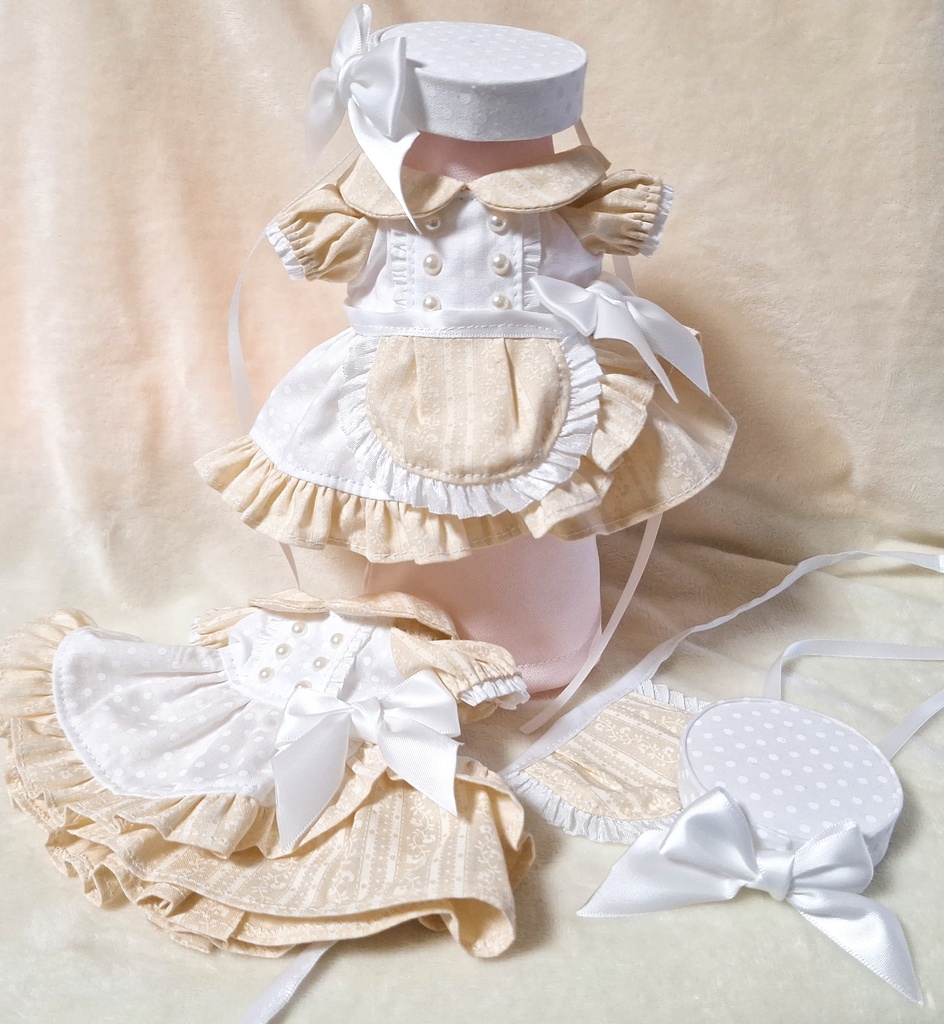 【無属性ぬい】アシンメトリースカートワンピ【棉花娃娃】