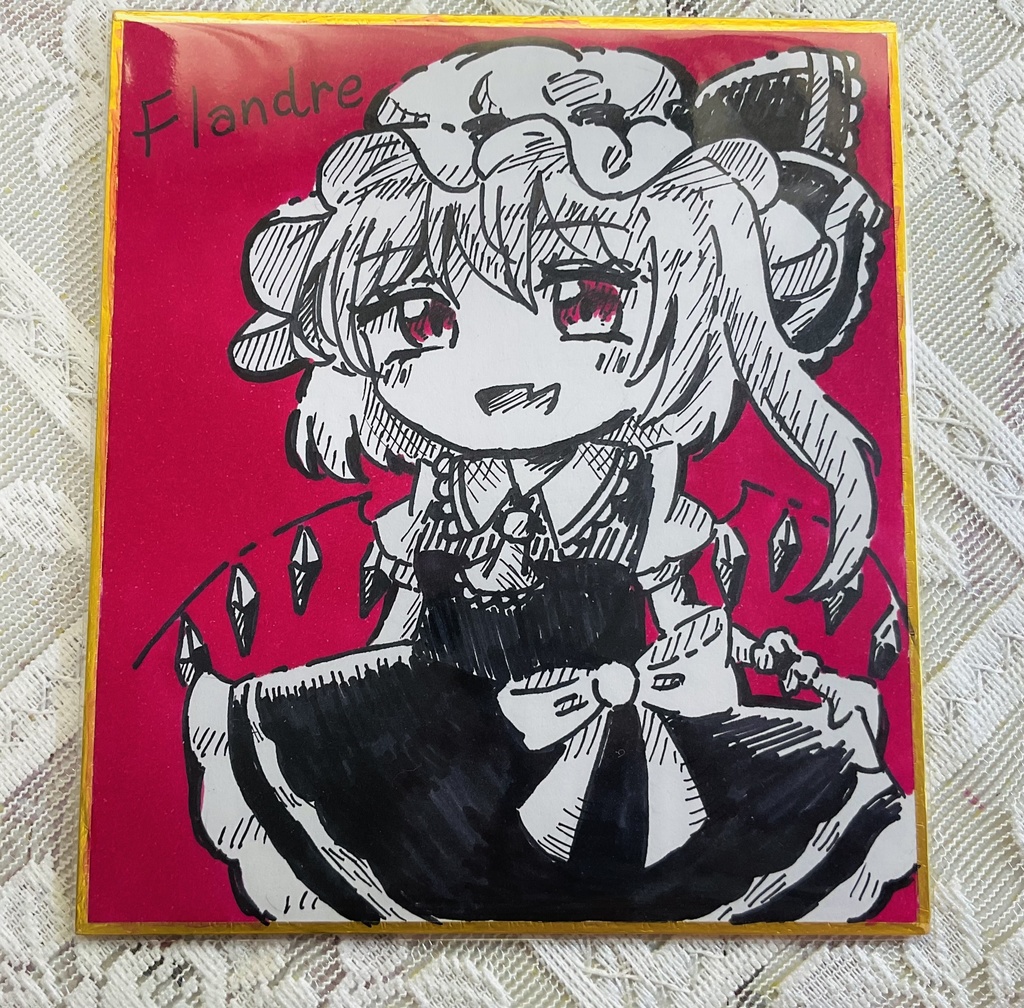 ミニ色紙イラスト　フランドールスカーレット