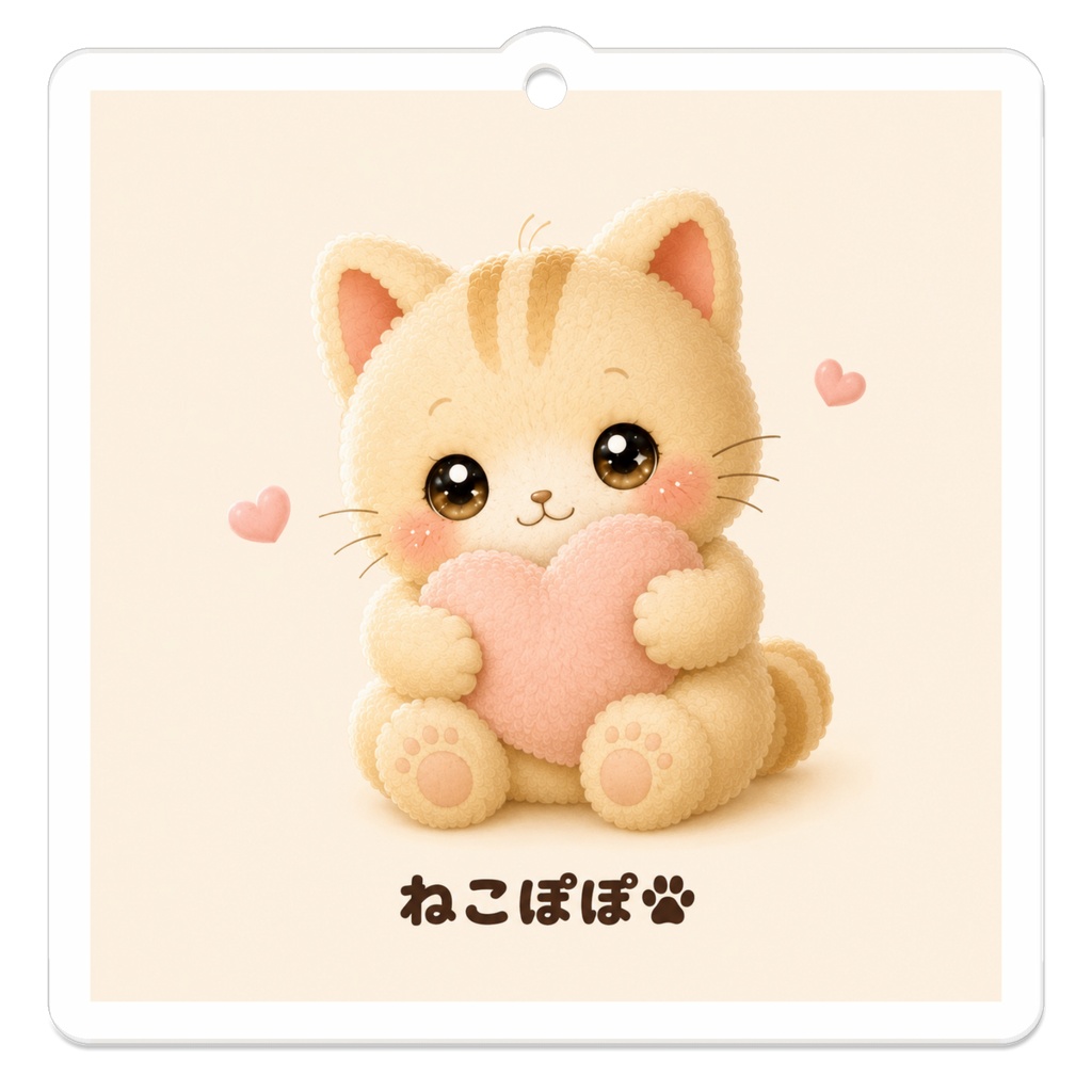 ねこぽぽ🐾アクリルキーホルダー