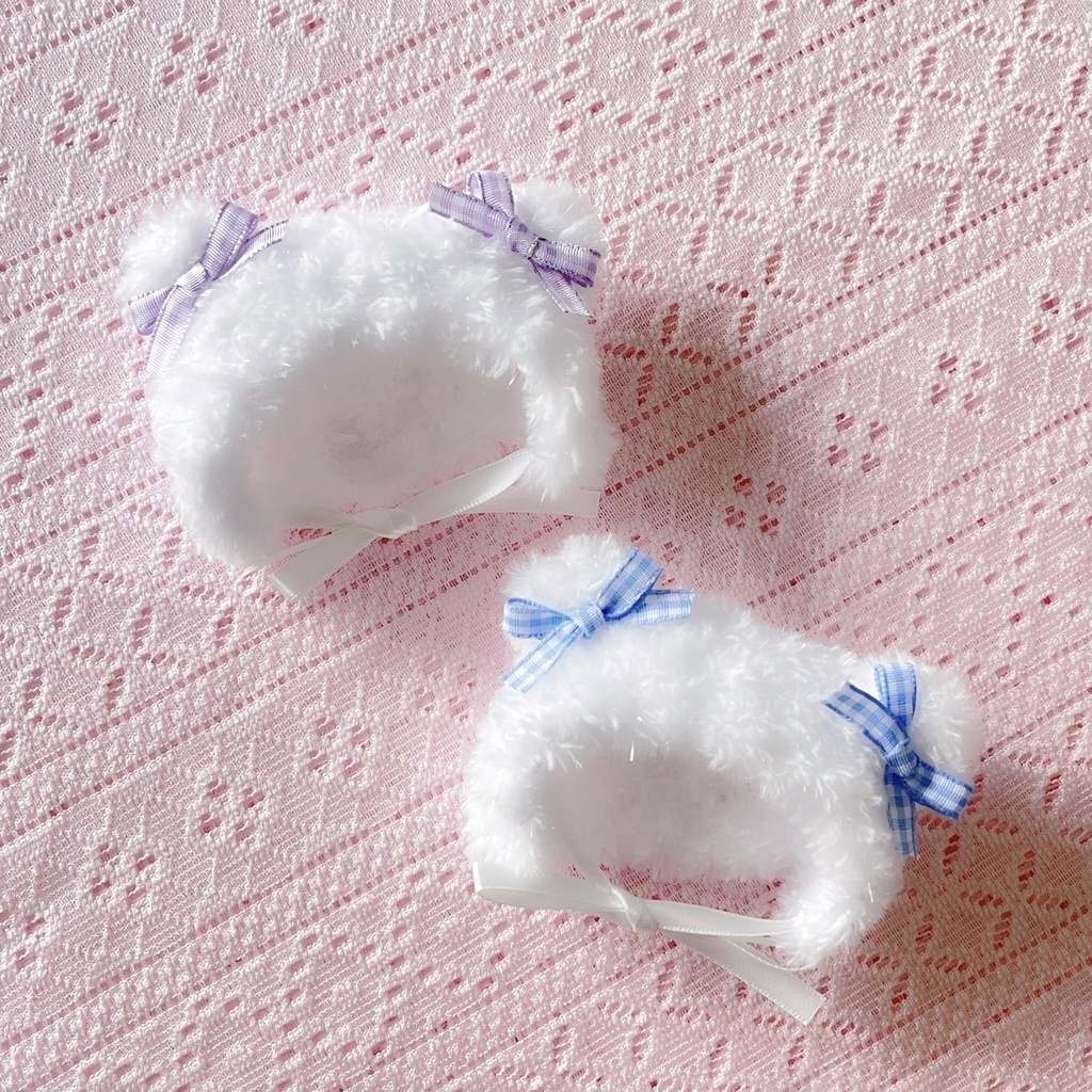 ♡ mocomoco くま cap（白お耳）