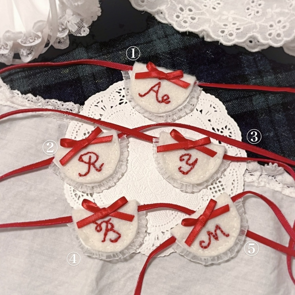 ♡ abc bib スタイ(赤)