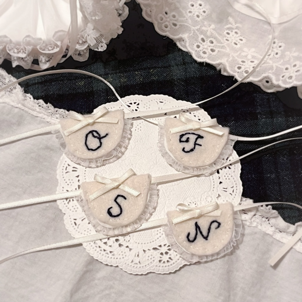 ♡ abc bibスタイ(ネイビー)