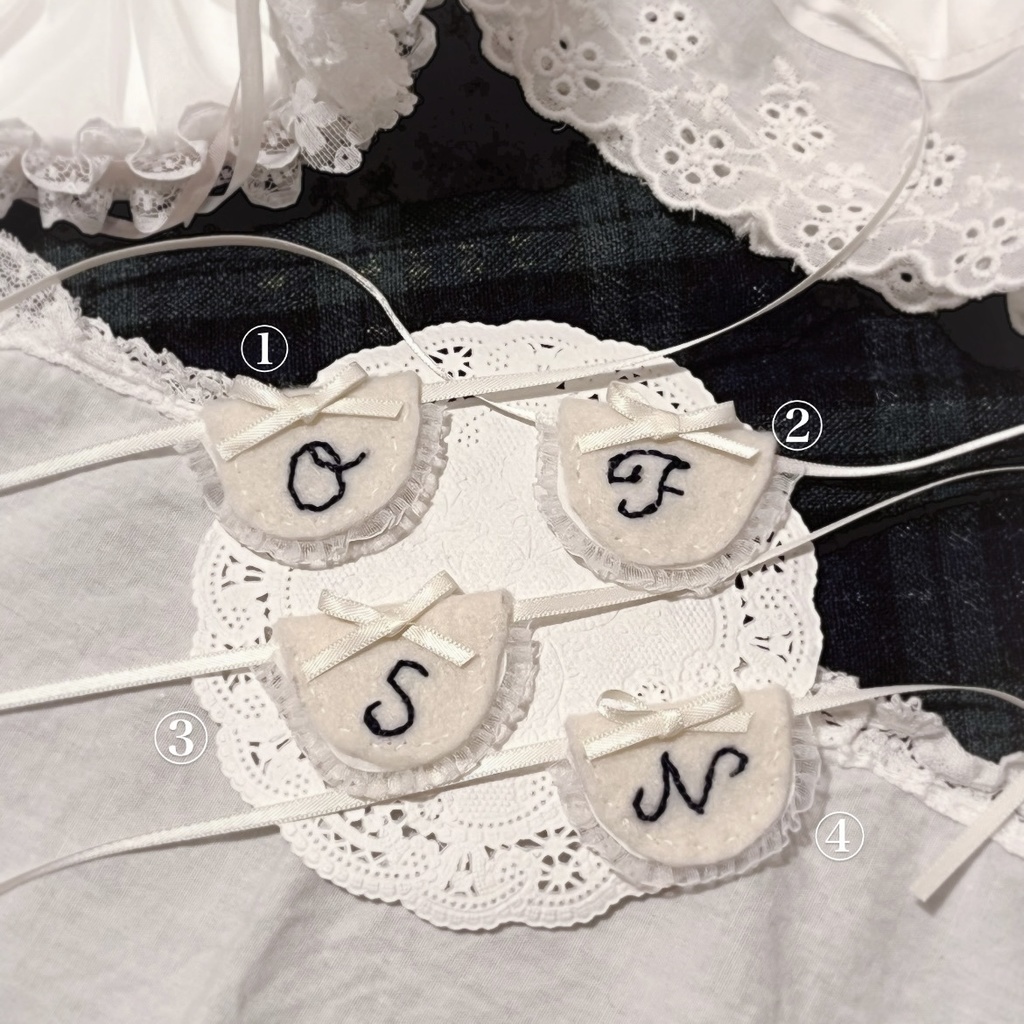 ♡ abc bibスタイ(ネイビー)