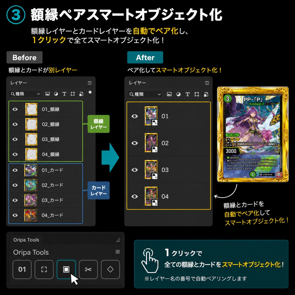 Oripa Tools オリパ制作向けPhotoshop時短プラグイン