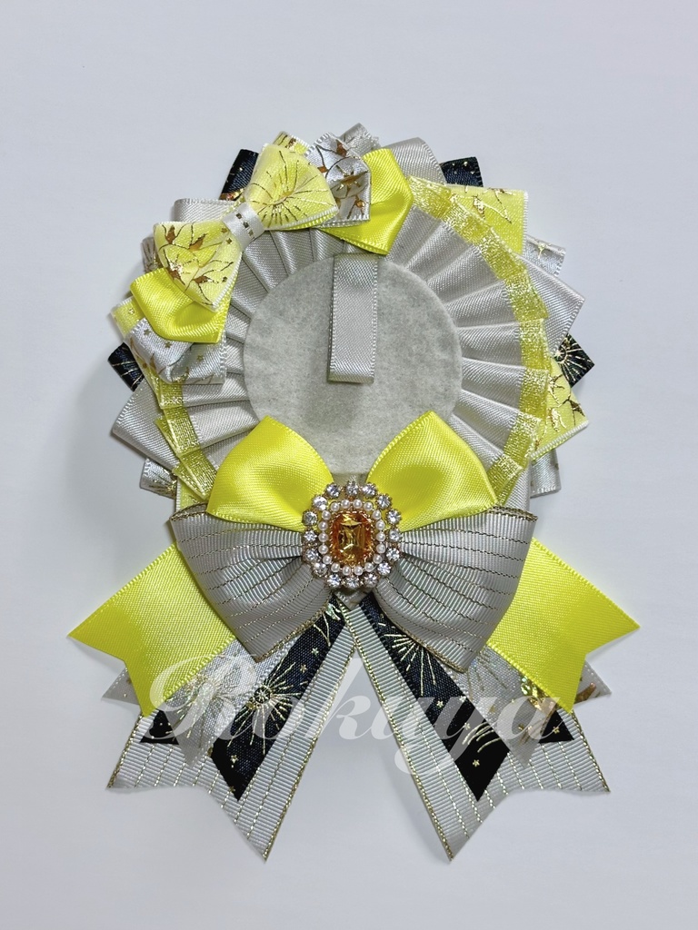 ロゼット（イエロー&グレー）