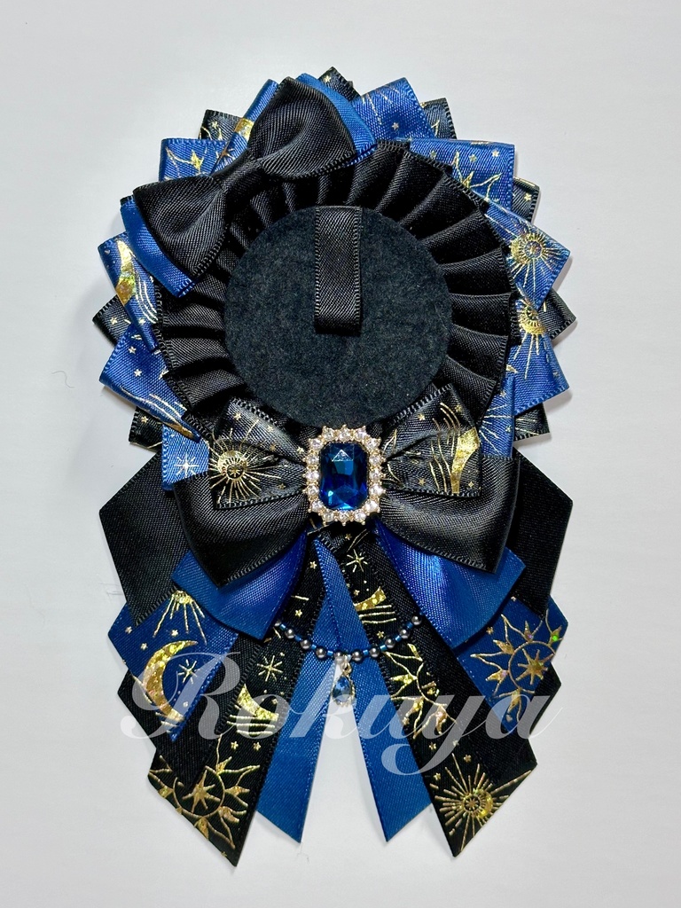 ロゼット(ネイビー&ブラック)