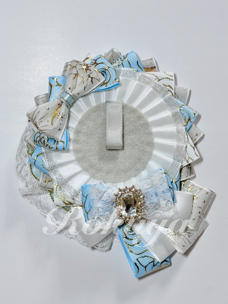 ロゼット（ブルー&ホワイト）