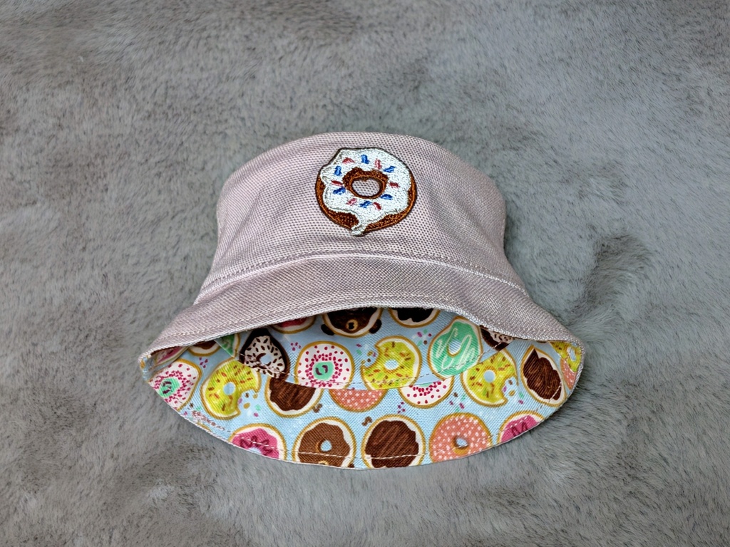 【ぬい帽子】裏地が可愛いバケットハット