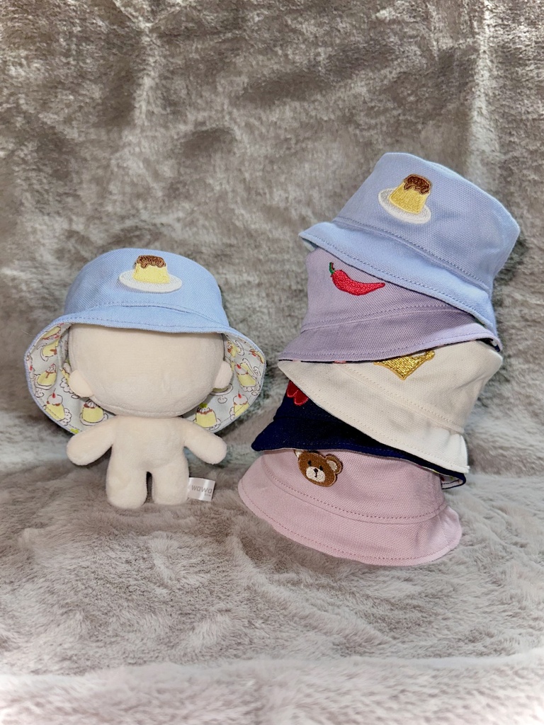 【ぬい帽子】裏地が可愛いバケットハット