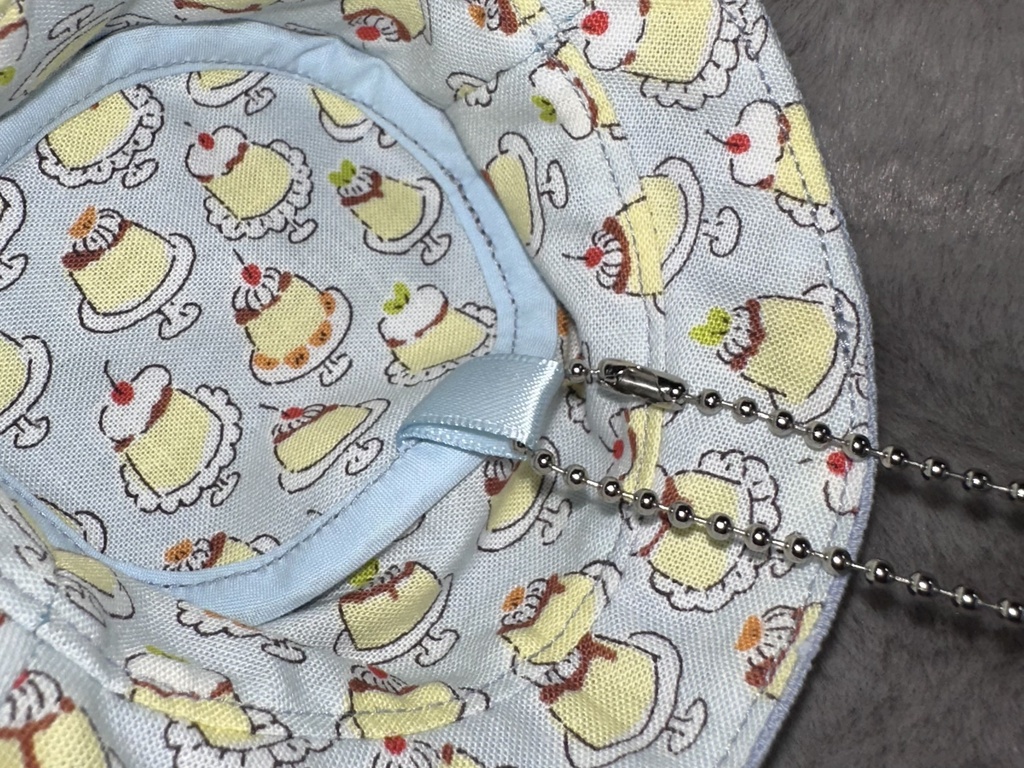 【ぬい帽子】裏地が可愛いバケットハット